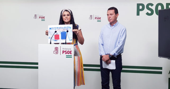 190812 Foto PSOE Noemí Cruz y Juan Carlos Perez Navas hoy en rueda de prensa