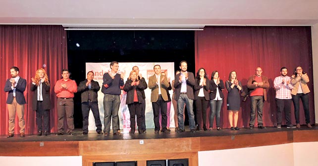 Acto celebrado en Macael con motivo de las elecciones andaluzas, en el que participaron el portavoz del PSOE en el Congreso de los Diputados, Antonio Hernando, y el secretario general de los socialistas almerienses y cabeza de lista del PSOE almeriense al Parlamento andaluz, José Luis Sánchez Teruel