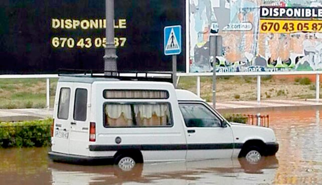 Inundaciones en Roquetas de Mar