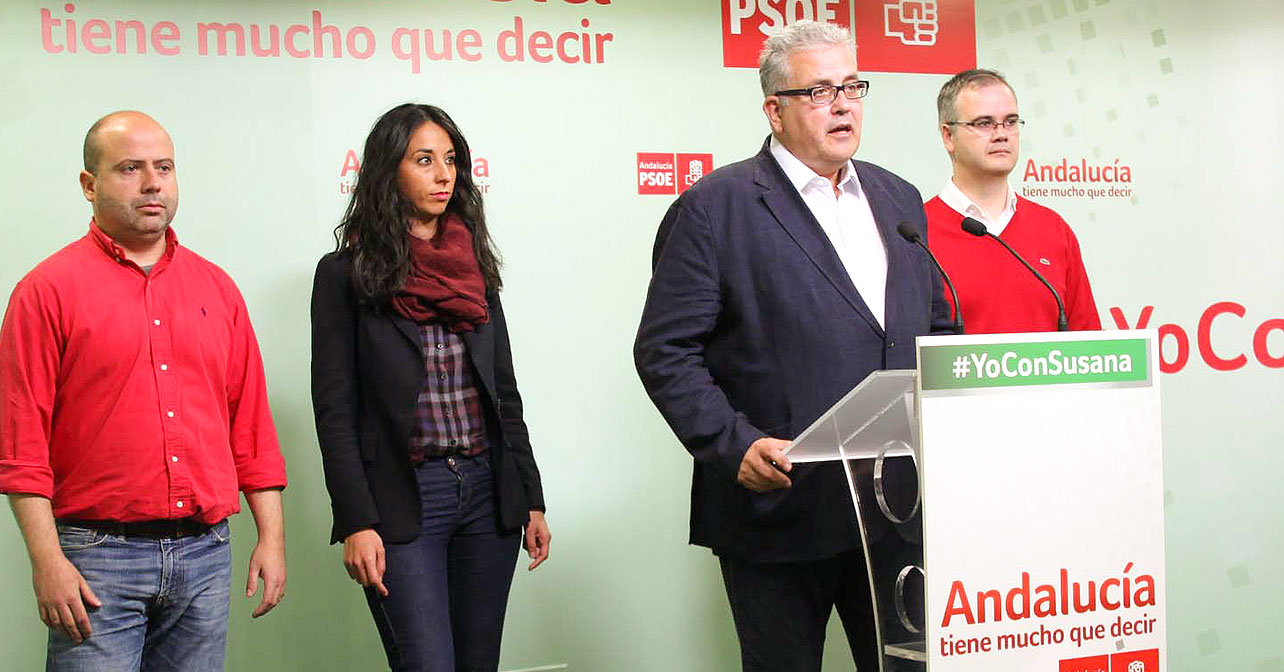 Jesús Parrilla, María José Lezama, Tomás Elorrieta y Juan Godoy, durante la rueda de prensa ofrecida