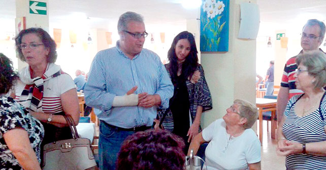 Tomás Elorrieta y José María Martín, en el Centro de Mayores de la Junta de Andalucía