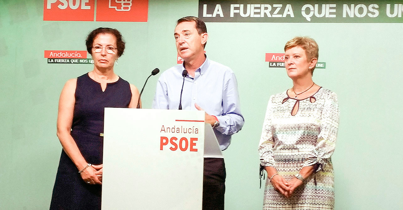 Rueda de prensa que han ofrecido los senadores y diputados nacionales del PSOE de Almería sobre el proyecto de Presupuestos Generales del Estado para 2016