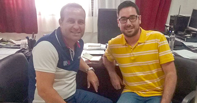 Encuentro que han mantenido el diputado provincial Domingo Ramos y el alcalde de Tabernas, José Díaz