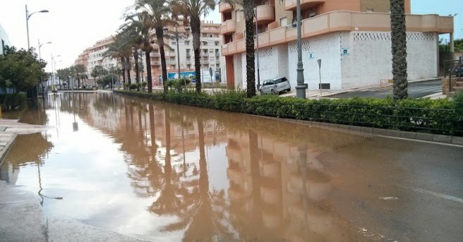 Lluvias en Roquetas de Mar