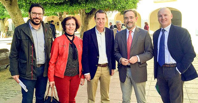 Visita realizada por el consejero de Fomento y Vivienda, Felipe López, a las obras de la Casa Consistorial de Almería