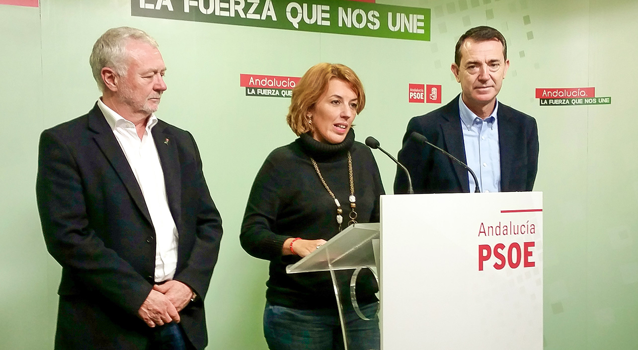 Los diputados nacionales, Juan Jiménez y Sonia Ferrer, y el senador, Juan Carlos Pérez Navas