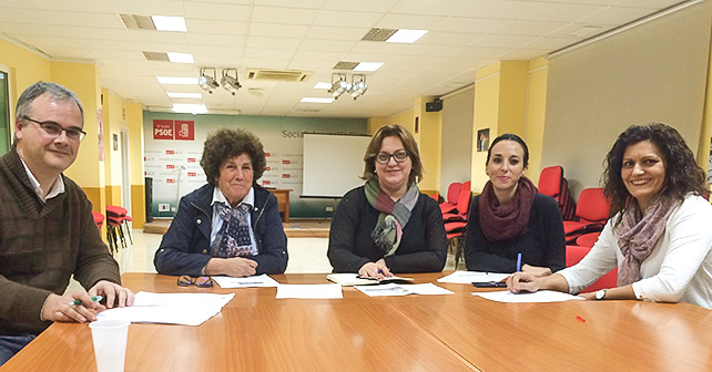 Juan Godoy, Carmen Caparrós, Francisca Serrano, María José Lezama y Mar Suero