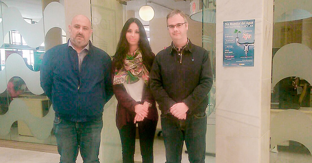 Los concejales del PSOE en el Ayuntamiento de El Ejido, Juan José Callejón, María José Lezama y Juan Godoy