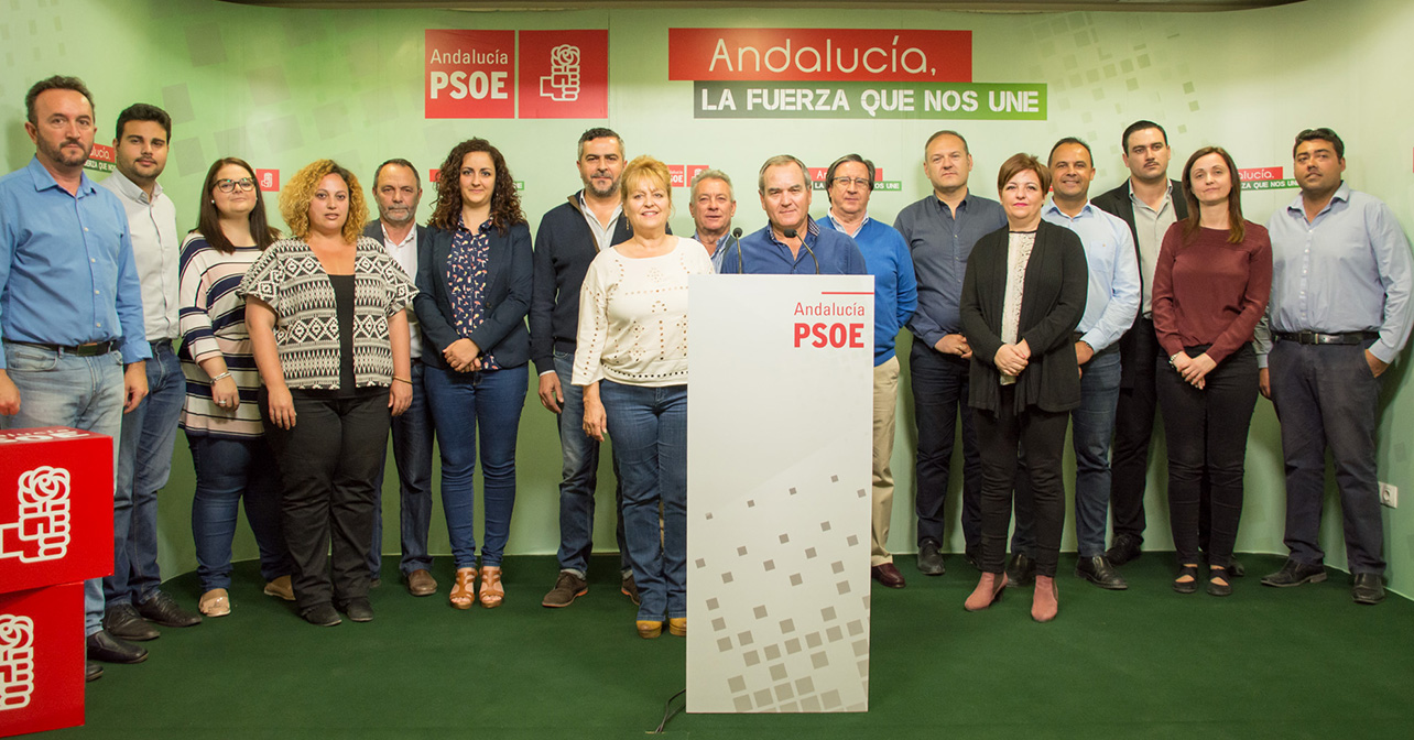Rueda de prensa que ha ofrecido la secretaria de Política Municipal e Institucional del PSOE de Almería, Adela Segura