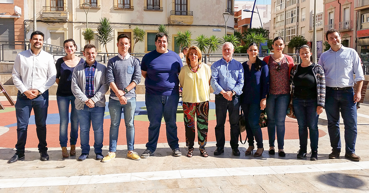 Declaraciones efectuadas por la cabeza de lista del PSOE al Congreso, Sonia Ferrer y el secretario de Juventudes Socialistas de Almería, Ramón Soto