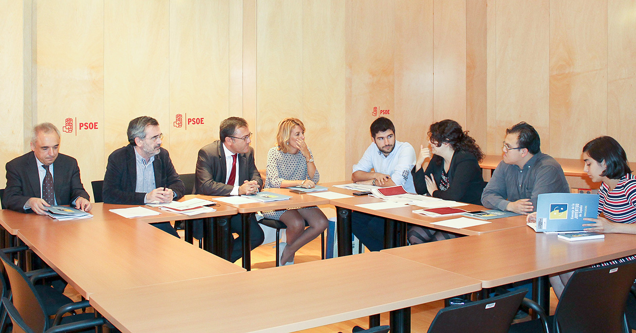 La diputada nacional del PSOE de Almería, Sonia Ferrer, en la reunión del Consejo de Juventud de España