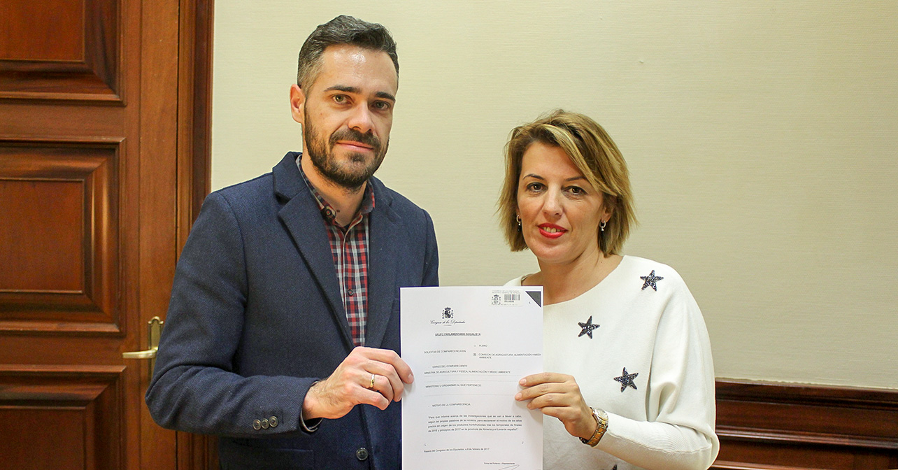 Los diputados nacionales, Sonia Ferrer y Felipe Sicilia, que han solicitado la comparecencia de la ministra de Agricultura