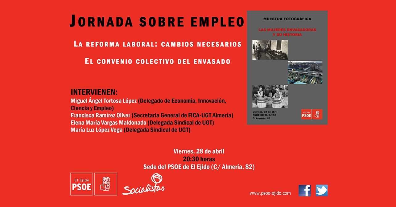 Cartel de la Jornada sobre empleo