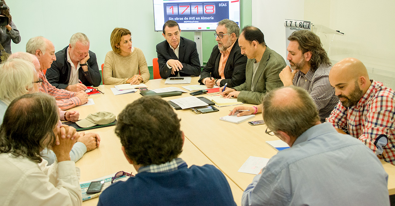 Reunión mantenida entre el PSOE de Almería y la Mesa del Ferrocarril