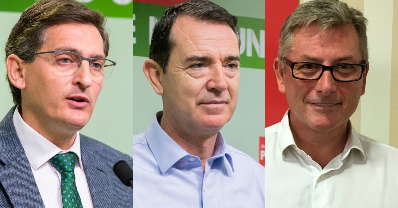 José Luis Sánchez Teruel, Juan Carlos Pérez Navas y Antonio López Olmo, candidatos a la Secretaría General del PSOE de Almería