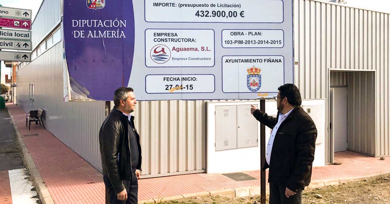 Obra en Fiñana que mantiene paralizada la Diputación de Almería
