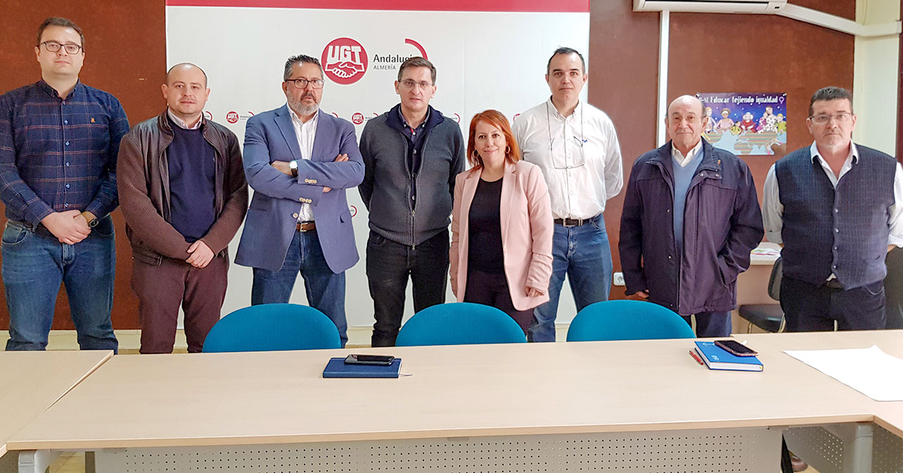 Reunión que han mantenido los responsables provinciales de PSOE, UGT y CCOO