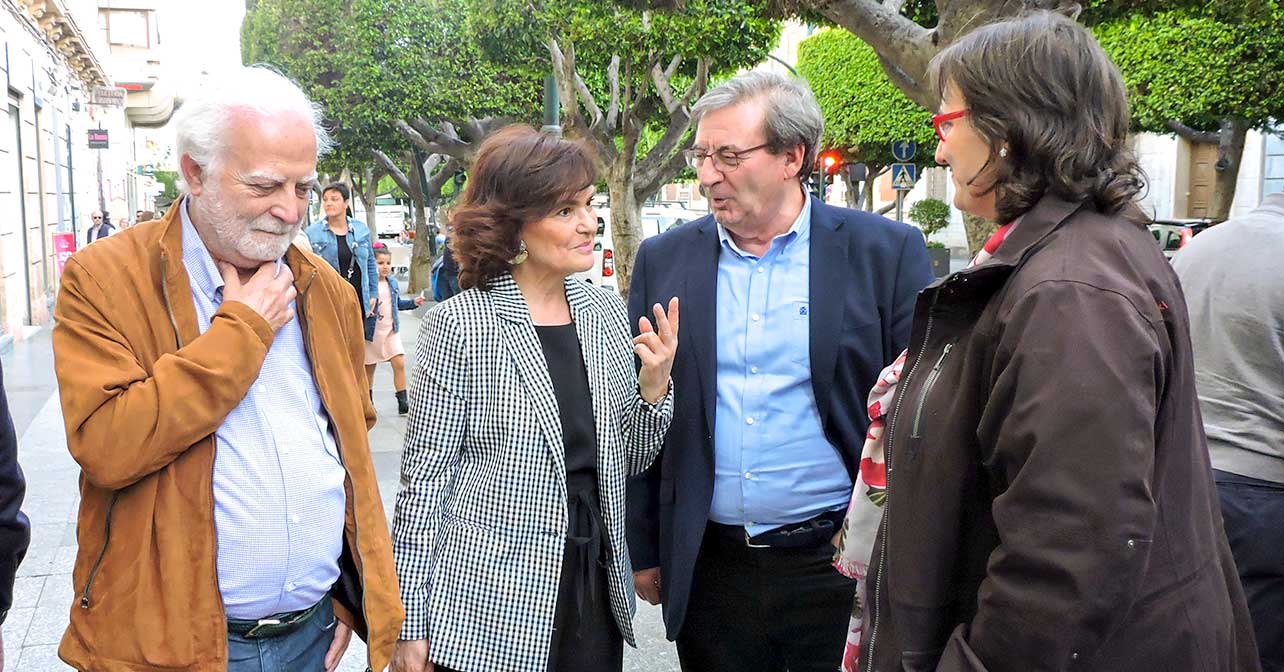 La secretaria de Igualdad de la Ejecutiva Federal del PSOE, Carmen Calvo, que ha participado en el Seminario sobre "Regeneración democrática, mujeres y ciudadanía"