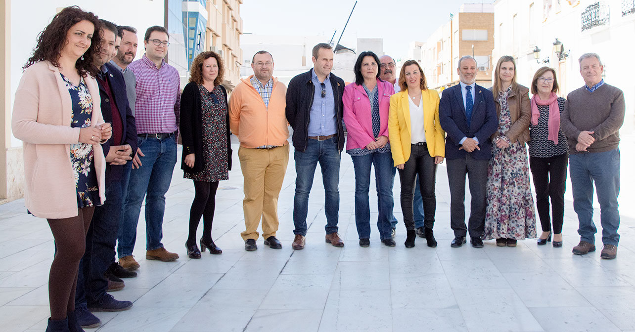 Rueda de prensa que ha ofrecido el PSOE de Almería en Garrucha sobre los Presupuestos Generales del Estado para el Levante