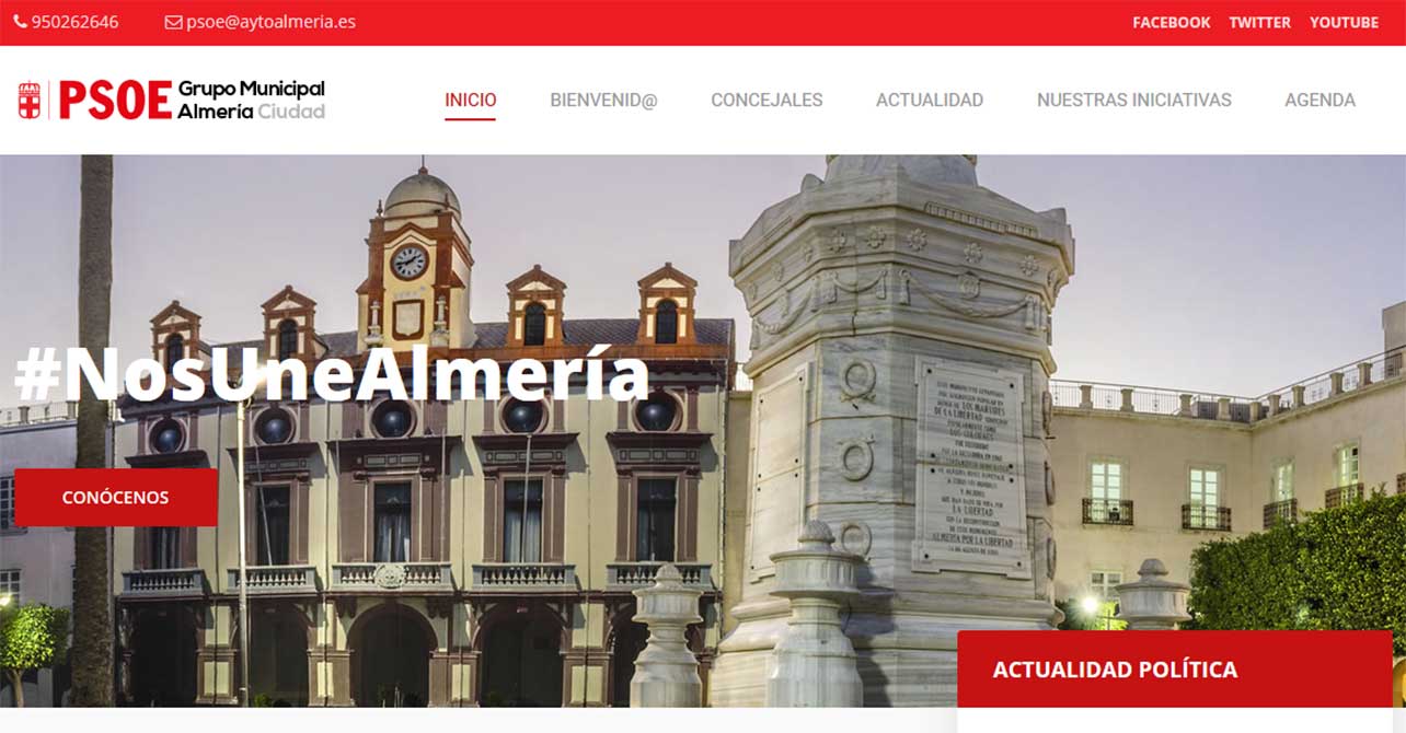 Nueva web del Grupo Municipal del PSOE en el Ayuntamiento de Almería