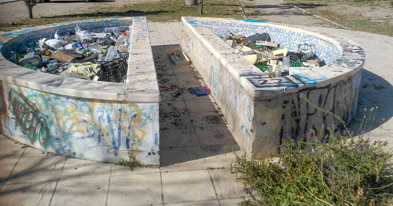 Fuente del parque de la Tesorería de la Seguridad Social en Cortijo Grande