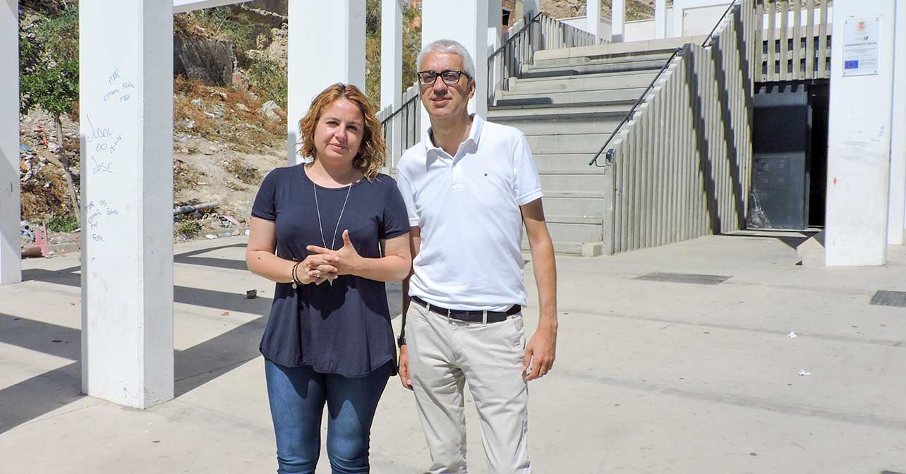 Los concejales del PSOE en el Ayuntamiento de Almería, Carmen Núñez y Manuel Vallejo