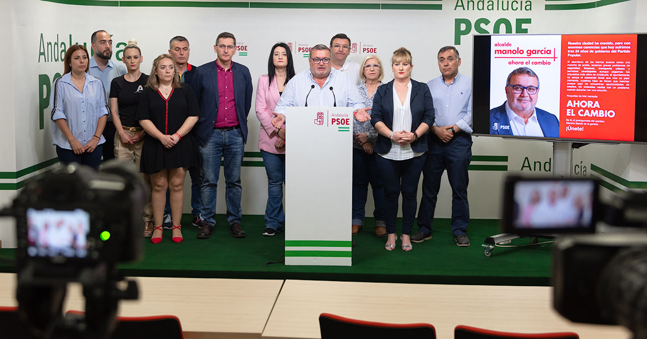 Rueda de prensadel PSOE de Roquetas de Mar a las Elecciones Municipales 2019