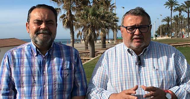 Manolo García (derecha), candidato a la Alcaldía de Roquetas de Mar