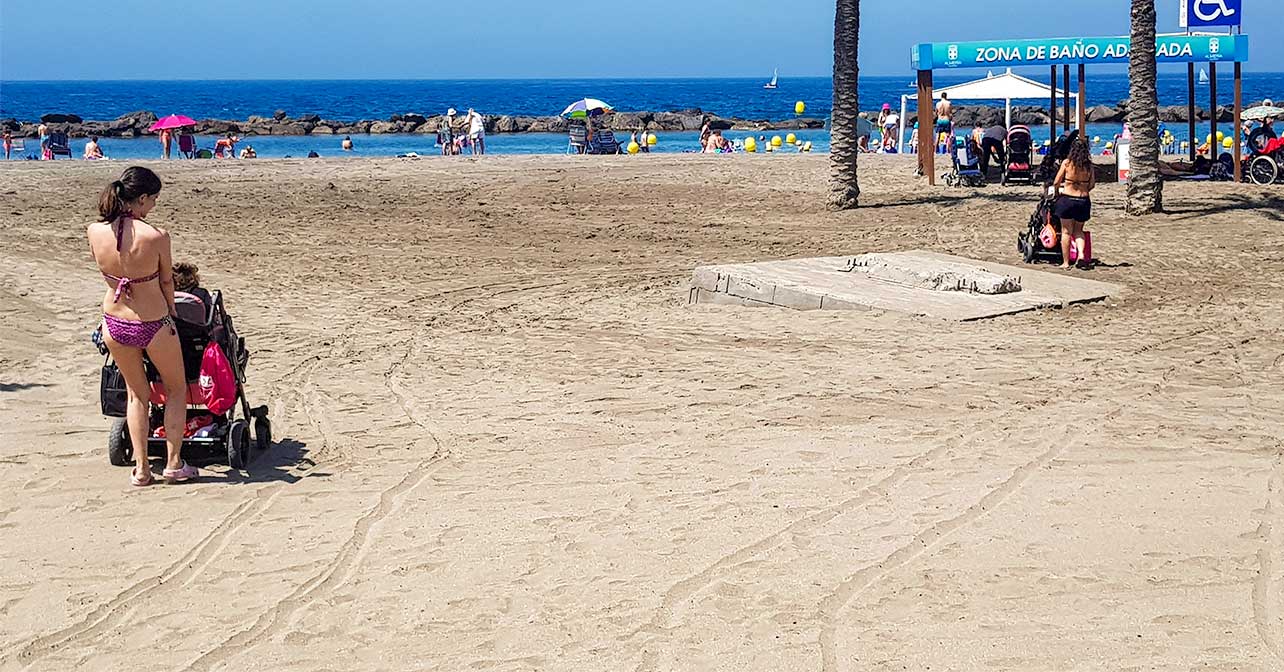 Playa de Almería sin pasarelas