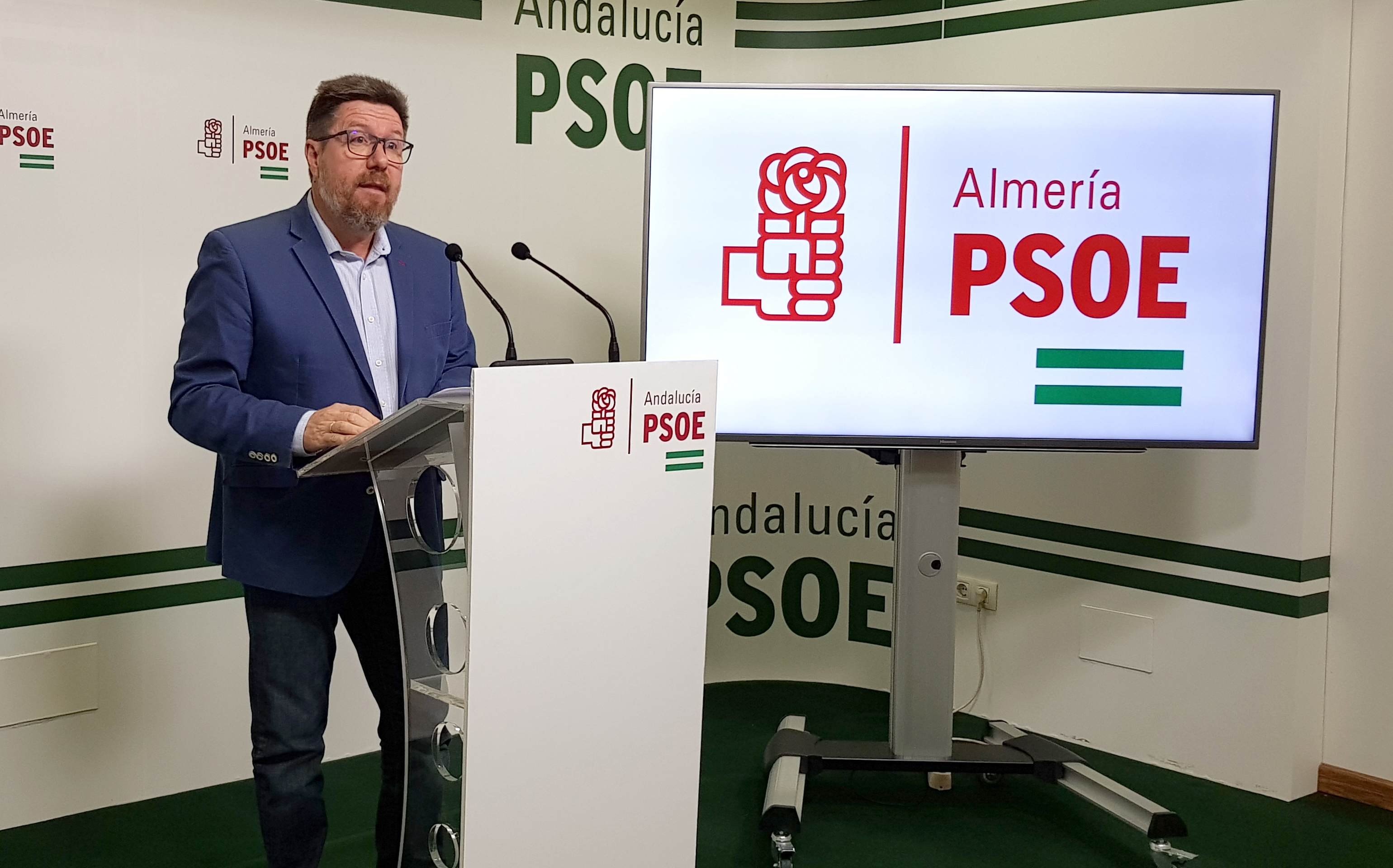 PSOE Rodrigo Sánchez Haro, hoy, en rueda de prensa