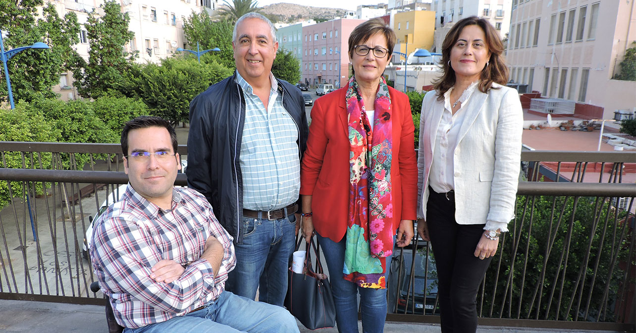 Pedro Díaz, José Antonio Alfonso, Adriana Valverde y Carmen Aguilar