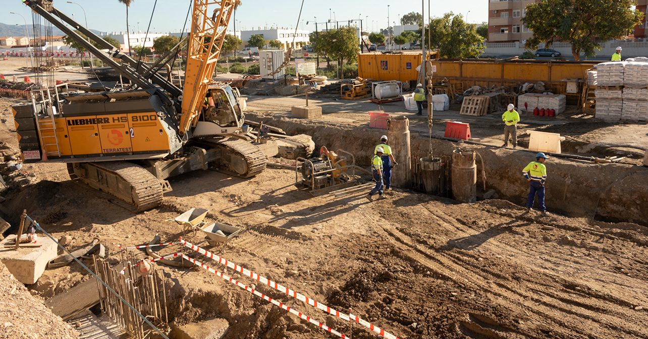 Obras del soterramiento en El Puche