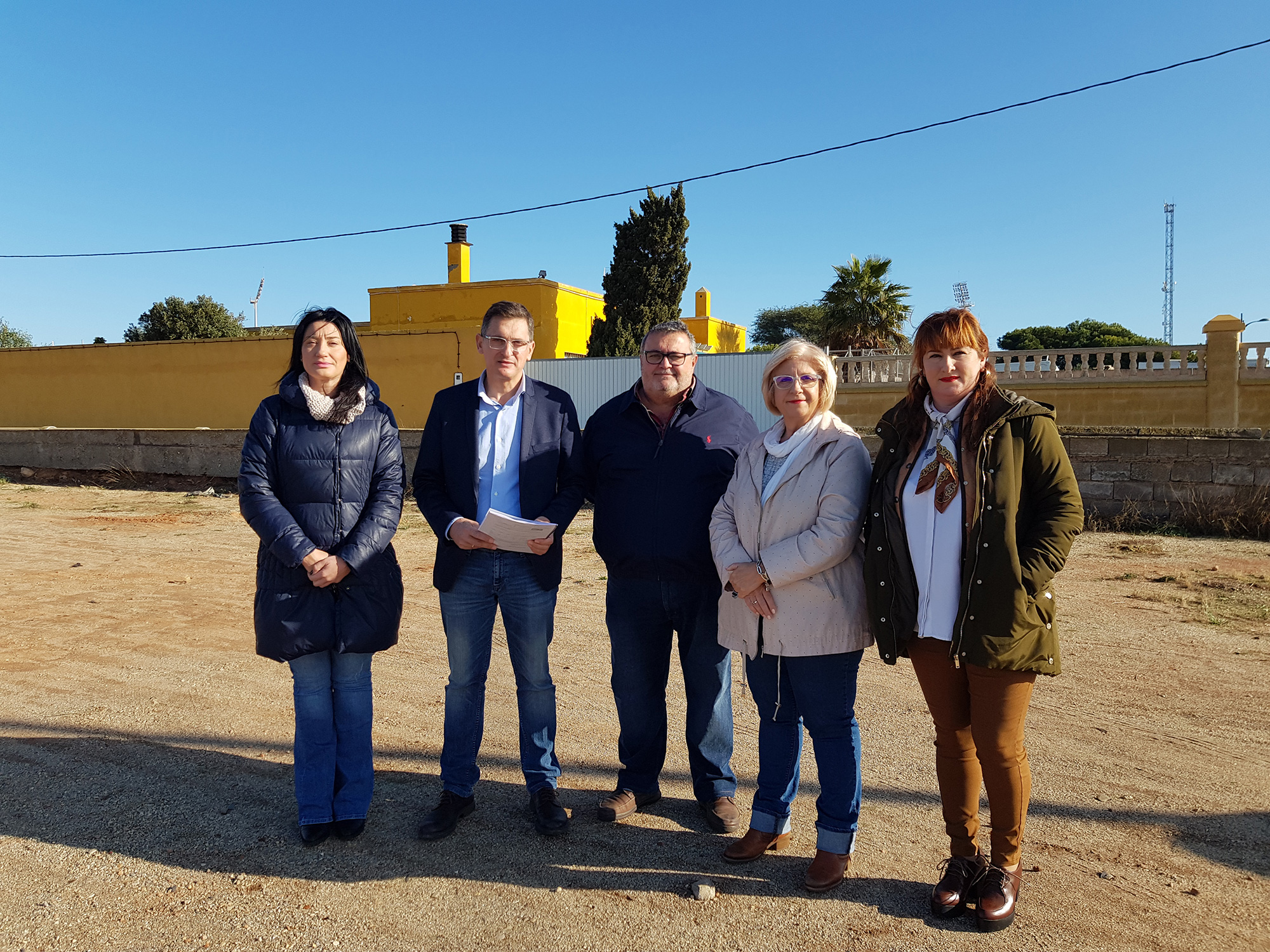 PSOE Roquetas en el solar futuro hospital