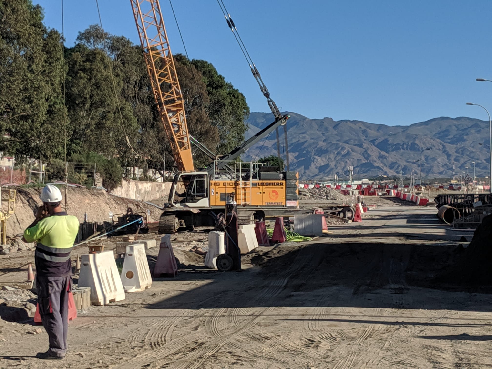 Obras de soterramiento del paso a nivel de El Puche