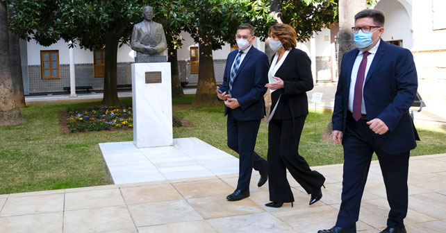 José Luis Sánchez Teruel, Susana Díaz y Rodrigo Sánchez Haro