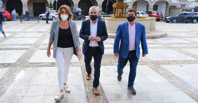 Visita de la secretaria general del PSOE de Andalucía, Susana Díaz, a Mengíbar (Jaén)