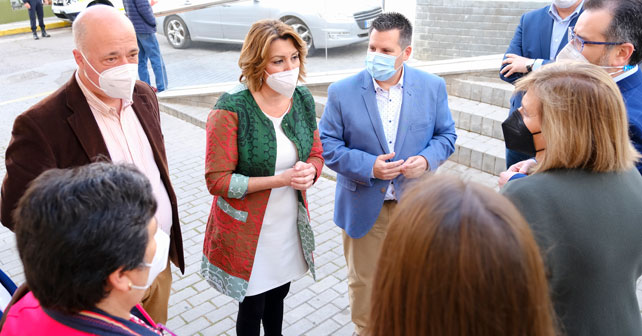 Visita de la secretaria general del PSOE de Andalucía, Susana Díaz, a Peñarroya-Pueblonuevo (Córdoba)