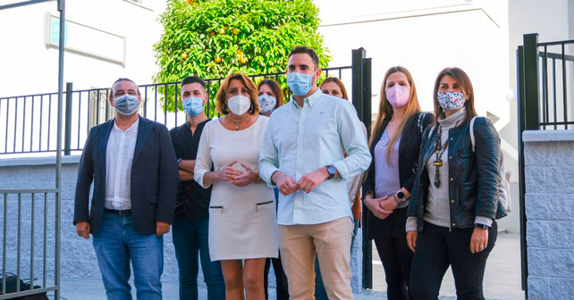 Visita de la secretaria general del PSOE de Andalucía, Susana Díaz, a Las Gabias (Granada)