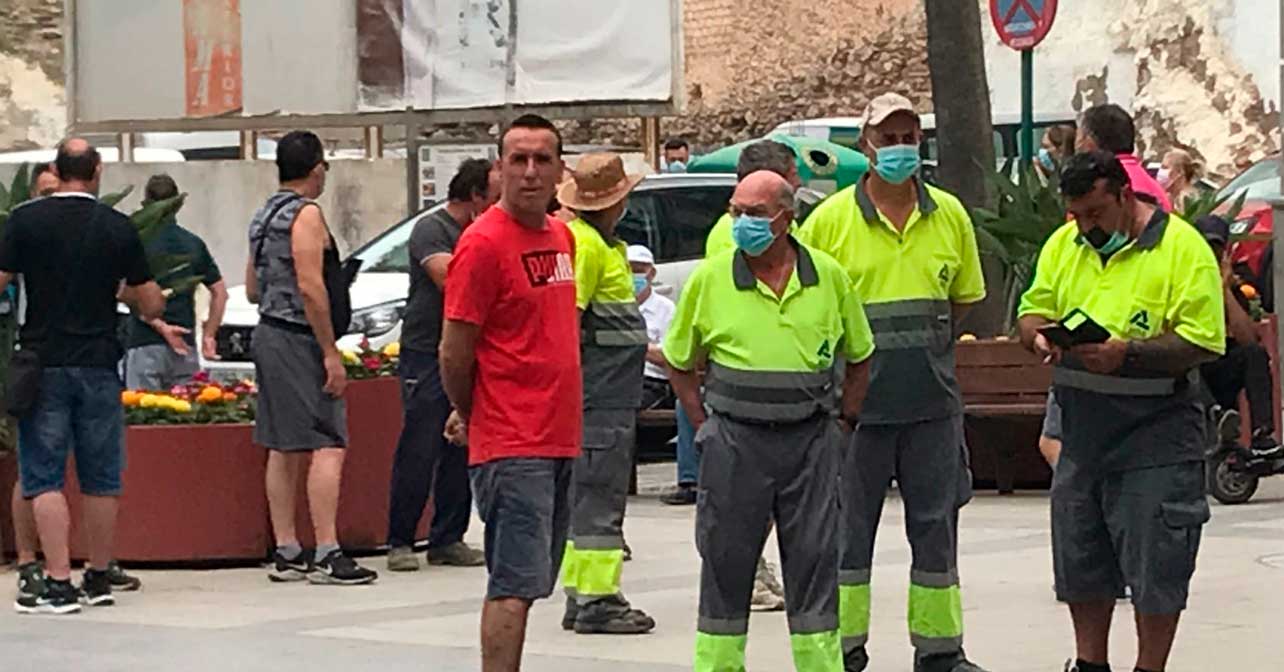 Protesta de los trabajadores municipales