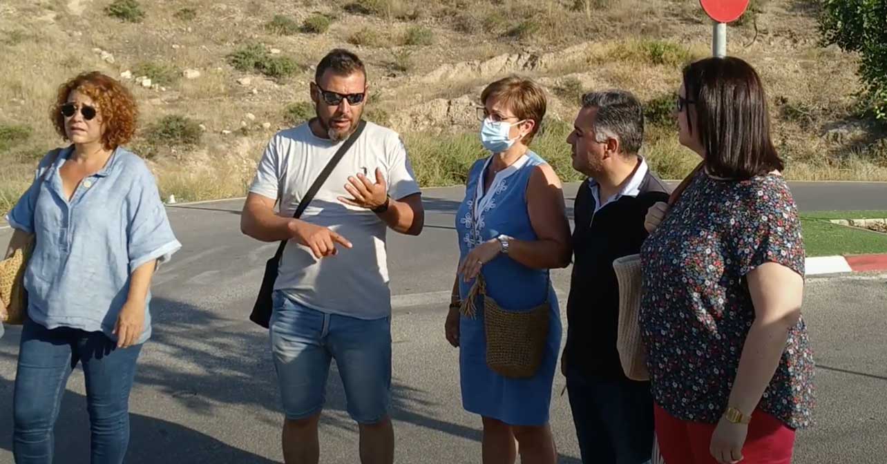 Los ediles socialistas Ramírez, Valverde, Ruano y Compadre en Cuevas Medina