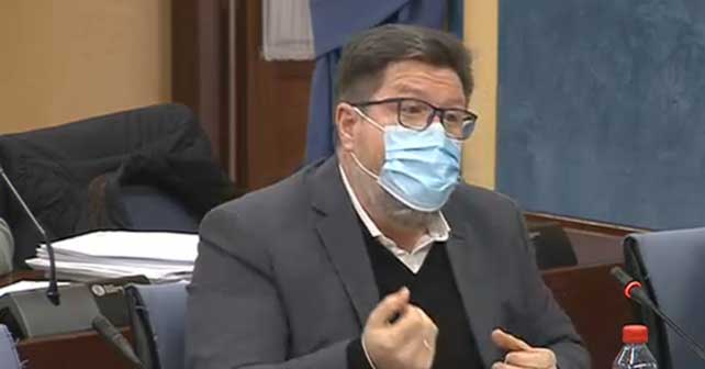 Rodrigo Sánchez en el Parlamento