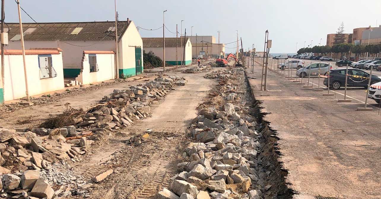 Obras explanada del Puerto de Adra