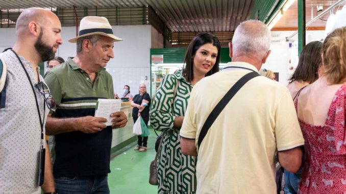 Noemí Cruz hoy en el Mercado de Los Ángeles (Almería)