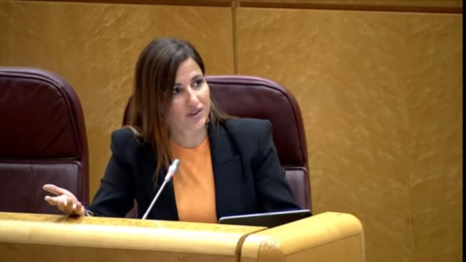 Inés Plaza en el senado