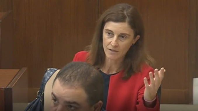 Pilar Navarro, durante su intervención