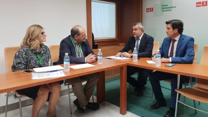 Juan Antonio Lorenzo y Enrique Graviño junto a representantes de CLANER