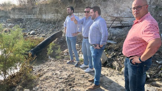 Juan Manuel Ruiz con los portavoces socialistas en Macael, Olula del Río y Fines