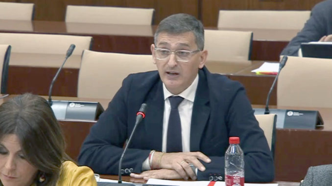 Sánchez Teruel, hoy, en Comisión Parlametnaria