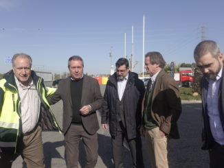 Visita del secretario general del PSOE de Andalucía, Juan Espadas, a empresa Iturri en Utrera