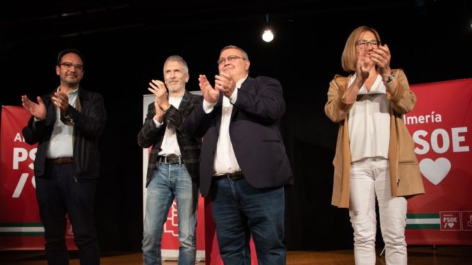 Antonio Hernando, Grande-Marlaska, Manolo García y Esperanza Pérez